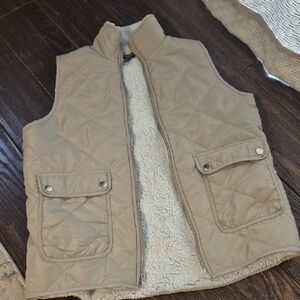 Kids Tan Quilted Vest